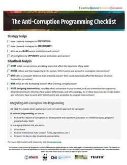 Anticorruption checklist