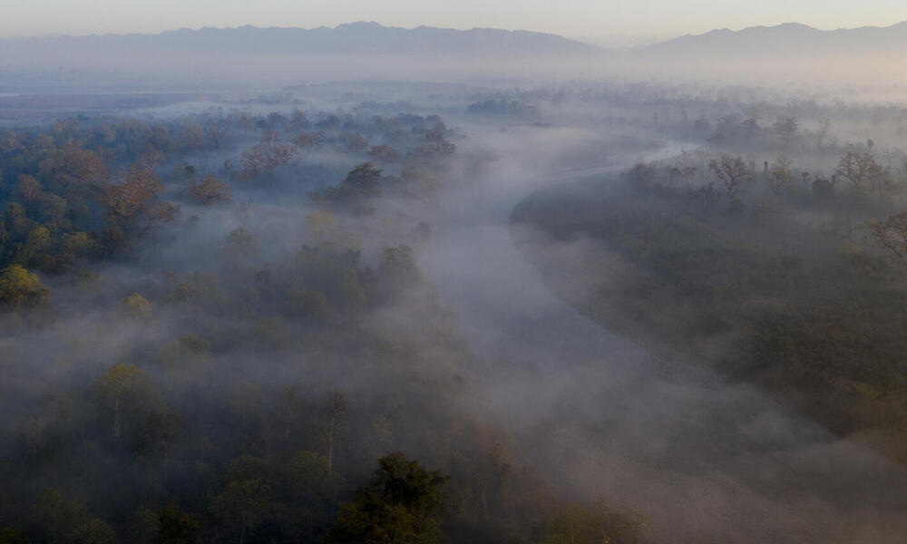 Aerial view of Bardia National Park, Nepal
