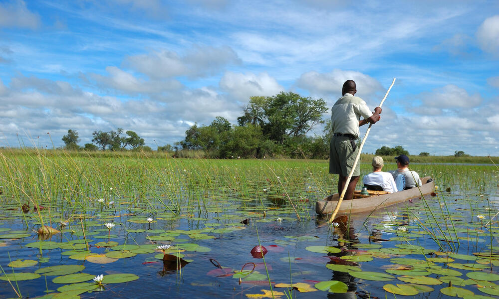 Boat ride on the Okavango Delta