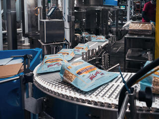 packages on a conveyer belt
