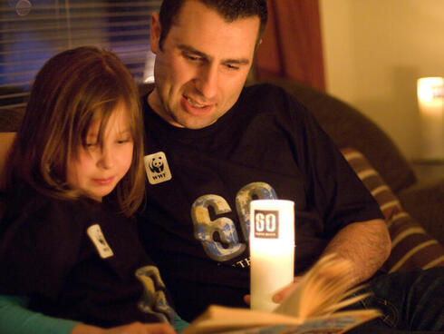 reading during earth hour