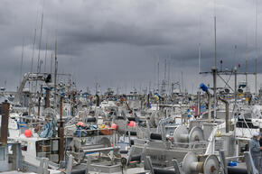 Preparing boats for salmon season