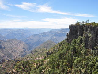 Looking down into Cooper Canyon in the Sierra Tarahumara