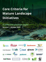 Core Criteria for Mature Landscape Initiatives Brochure