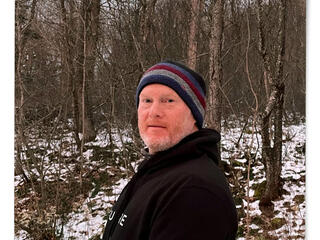 Corey Norton in snowy landscape