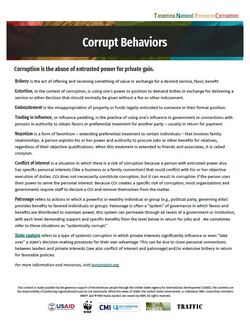Corrupt behaviors