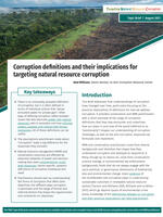Corruption definitions and their implications for targeting natural resource corruption Brochure