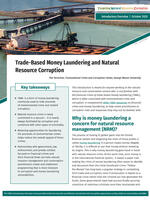 Trade-Based Money Laundering and Natural Resource Corruption Brochure