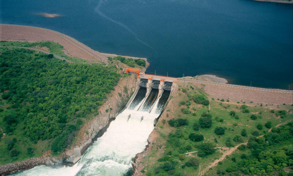 Dam at Kafue Flats, Zambia
