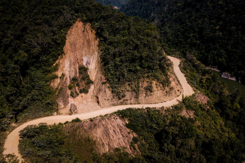 Dawei Road cutting around a mountainside