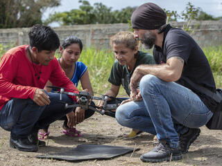 WWF providing drone training to communities. Pictured are people from the Uru-Eu-Wau-Wau territory