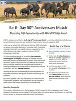 Earth Day 50th Anniversary Match Brochure
