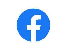 Facebook logo on white background