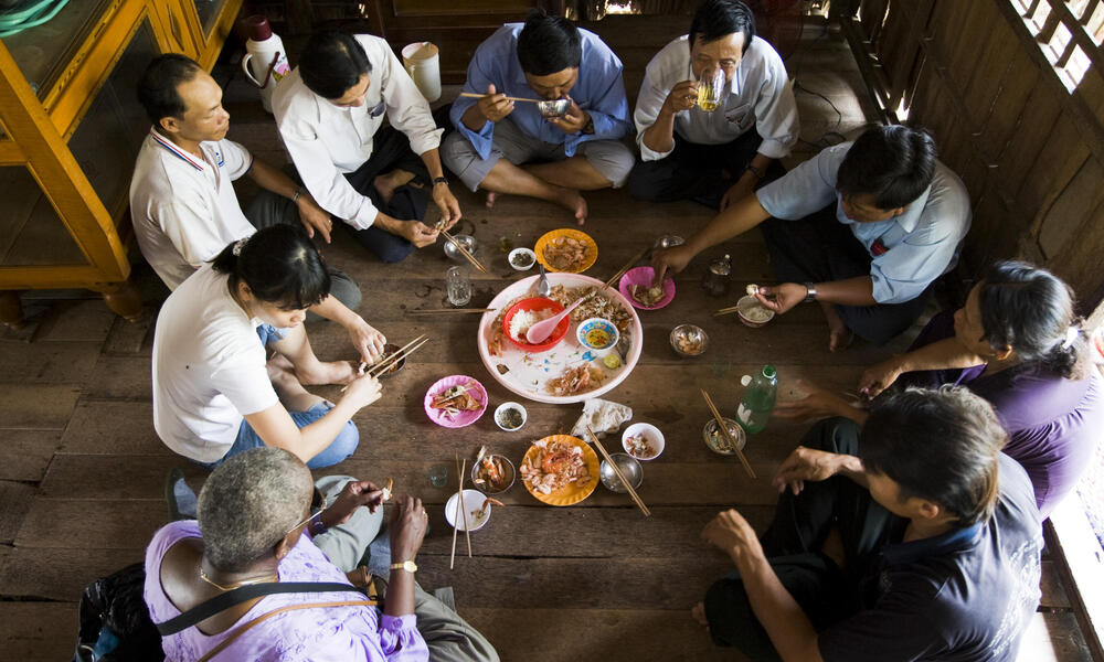 family eating