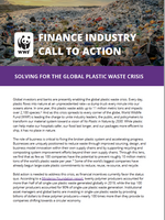 Finance Industry Call to Action: Solving for the Global Plastic Waste Crisis Brochure