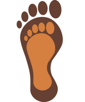 Illustration of a foot print