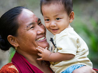 Harigala Almathir and son in Nepal