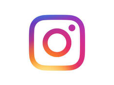 Instagram logo on white background