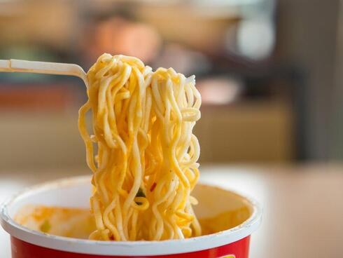 A cup of instant noodles