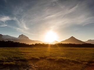 sunset over Katmai National Park, Alaska