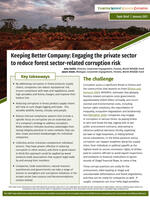 Keeping Better Company: Engaging the private sector to reduce forest sector-related corruption risk Brochure