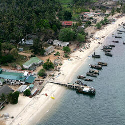 Fish processing plant on the coast
