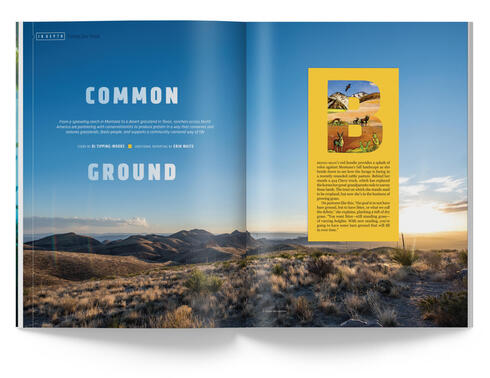 Magazine open to article