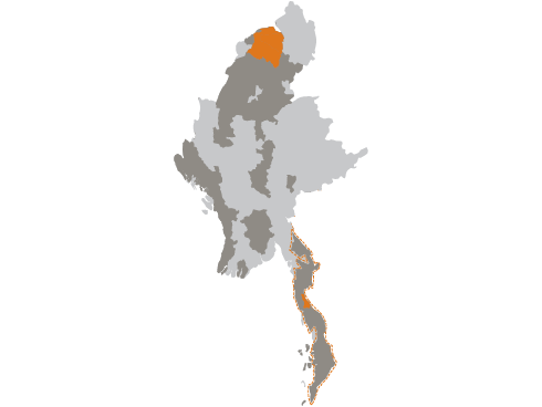 Map of species in Myanmar