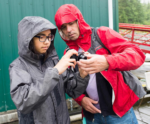 Jason Houston and student