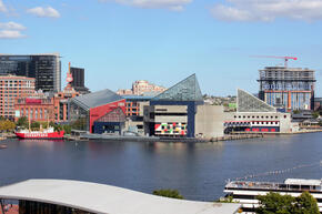 View of the National Aquarium at the Inner Harbor in Baltimore