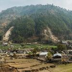 A landslide in 
 Nepal