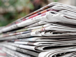 newspaper stack
