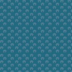 Repeating pattern of paws on a blue background