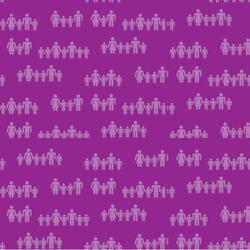 People icons of all various shapes and configurations to represent diverse families.