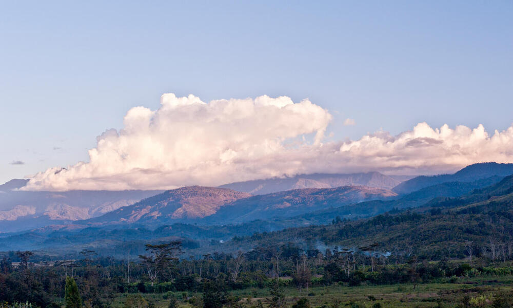 Landscape of Lorentz National Park, Papua Province, Indonesia.