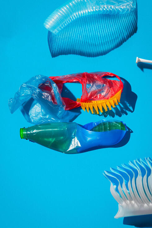 A dinosaur head molded from plastic