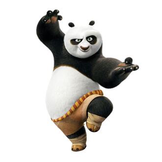 Illustration of Po from Kung Fu Panda 4 looking at camera