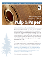 Measuring and Mitigating GHGs: Pulp & Paper Brochure