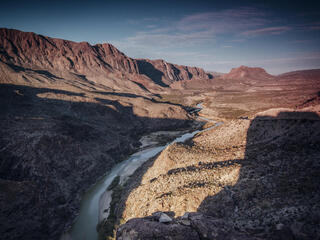 A dry canyon in the American southwest