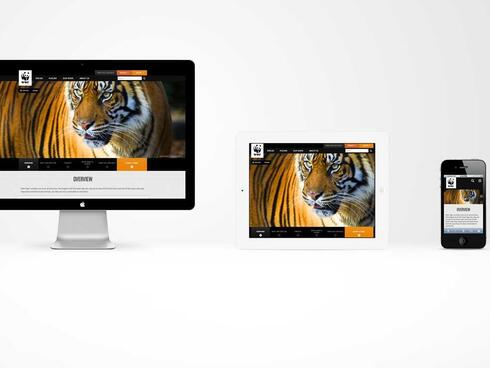 WWF's new site is responsive by device