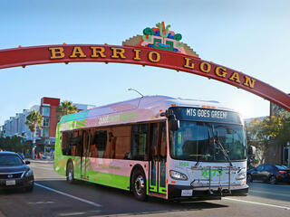Bus on San Diego street