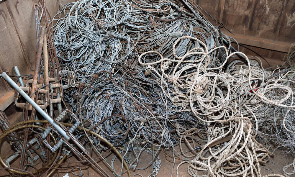 Confiscated snares and traps in Cambodia.