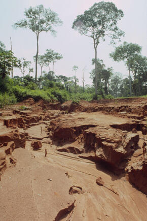 Soil erosion in Central African Republic