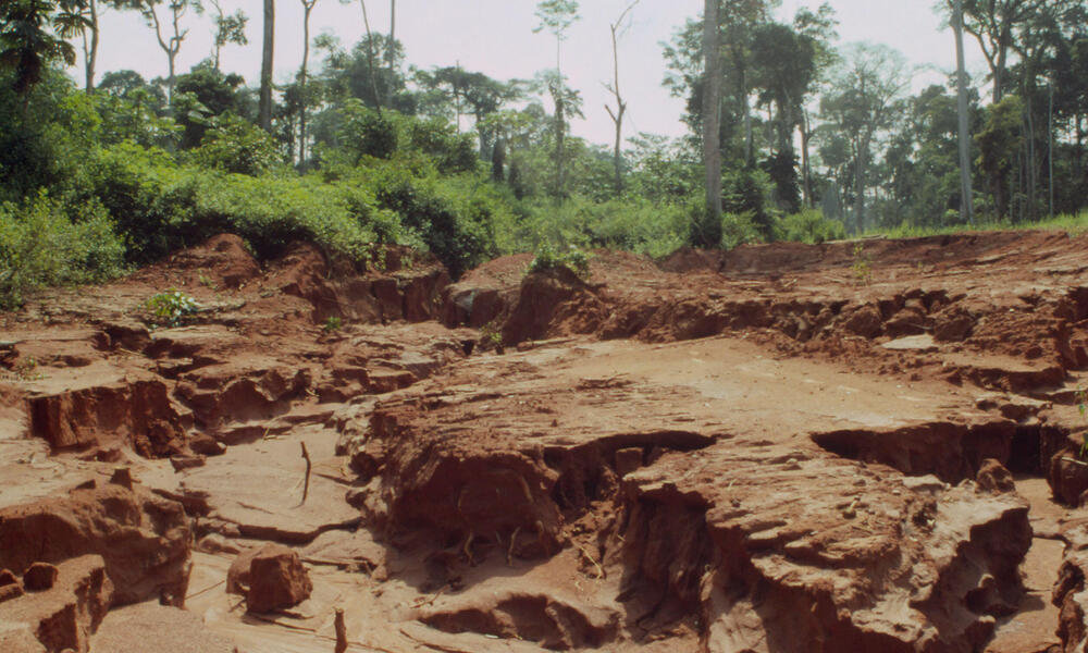 Soil erosion in Central African Republic