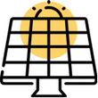 graphic icon of a solar panel