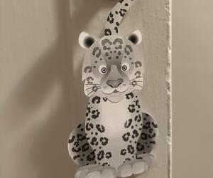 Snow Leopard Door Hanger