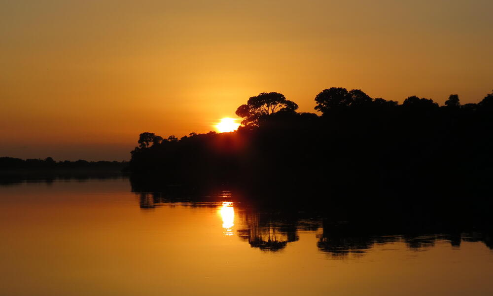 sunset on the Congo Basin
