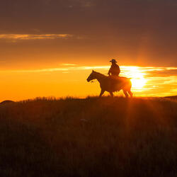 Lyle Perman on his family ranch in Lowry, South Dakota.