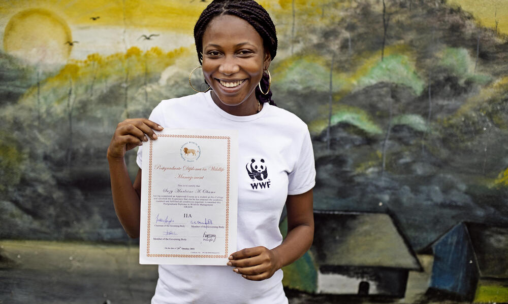Gabon's Suzy Marleine Aboumgone Obame is testing a new approach to the bushmeat crisis in Central Africa while pursuing a master's degree in wildlife management.