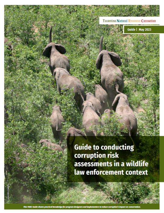 Cover photo of publication showing an elephant herd